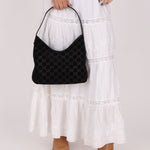 Gucci x Tom Ford Monogram Suede Shoulder Bag - FashioNica