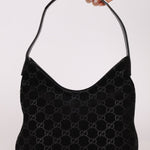 Gucci x Tom Ford Monogram Suede Shoulder Bag - FashioNica
