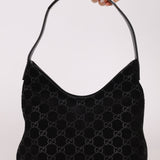 Gucci x Tom Ford Monogram Suede Shoulder Bag - FashioNica