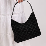 Gucci x Tom Ford Monogram Suede Shoulder Bag - FashioNica