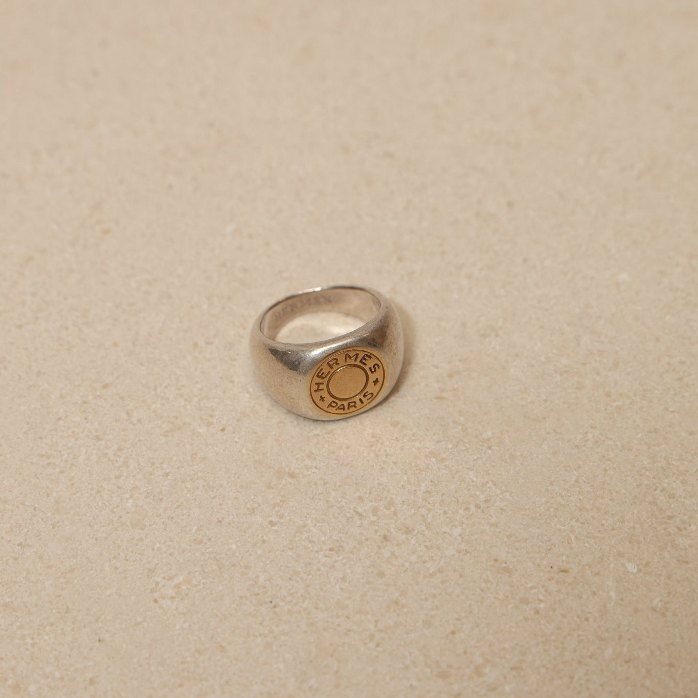 Hermès 18K YG & WG Clou de Selle Ring - FashioNica