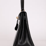Hermès 1964 Noir Box Calf Retourne Kelly 28 - FashioNica