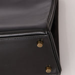 Hermès 1964 Noir Box Calf Retourne Kelly 28 - FashioNica