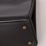 Hermès 1964 Noir Box Calf Retourne Kelly 28 - FashioNica