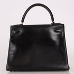Hermès 1964 Noir Box Calf Retourne Kelly 28 - FashioNica