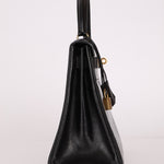 Hermès 1964 Noir Box Calf Retourne Kelly 28 - FashioNica