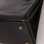 Hermès 1964 Noir Box Calf Retourne Kelly 28 - FashioNica