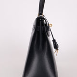 Hermès 1966 Bleu Marine Boxcalf Sellier Kelly 32 GHW - FashioNica