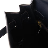 Hermès 1966 Bleu Marine Boxcalf Sellier Kelly 32 GHW - FashioNica