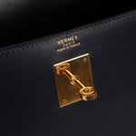 Hermès 1966 Bleu Marine Boxcalf Sellier Kelly 32 GHW - FashioNica