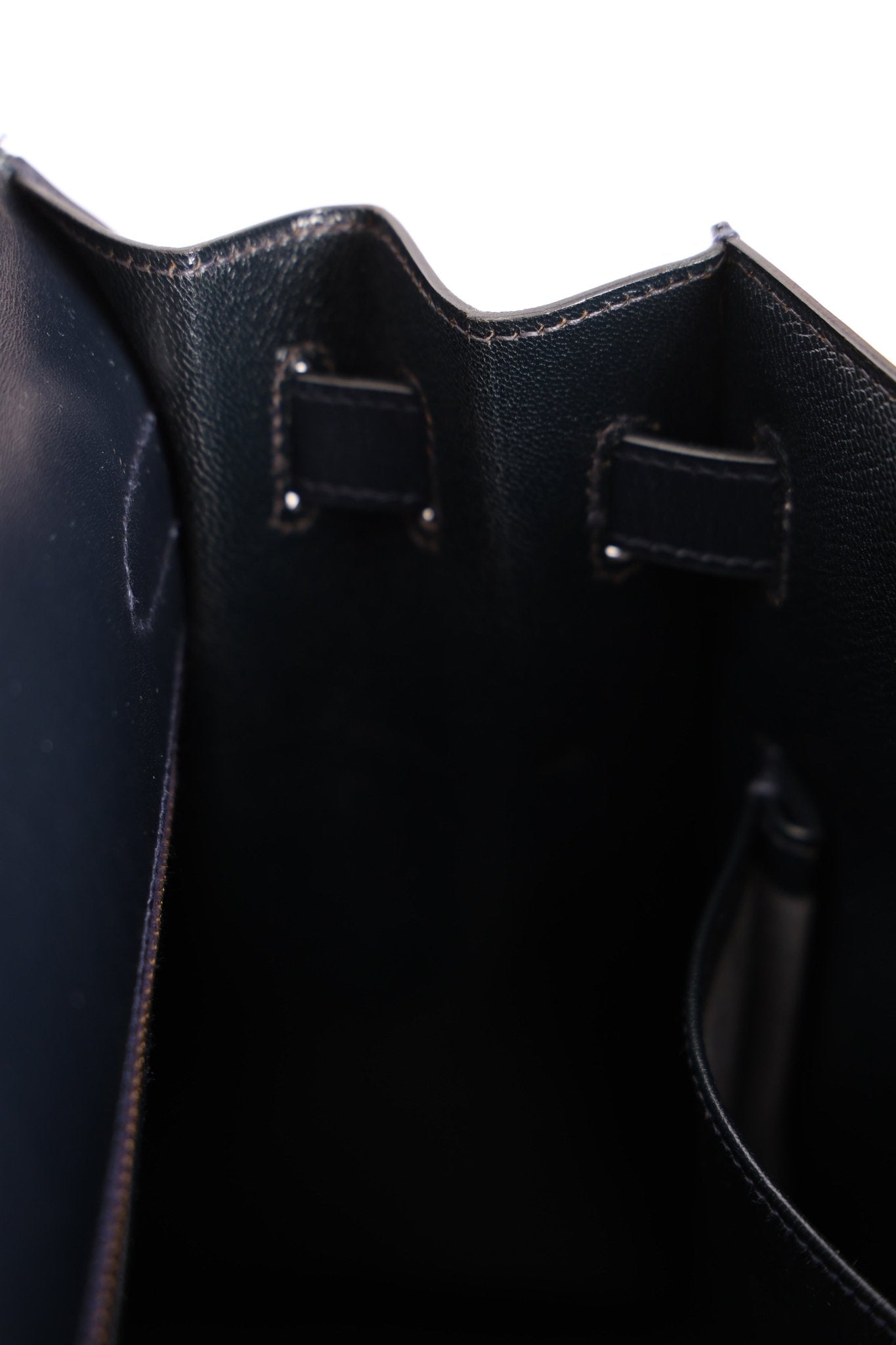 Hermès 1966 Bleu Marine Boxcalf Sellier Kelly 32 GHW - FashioNica