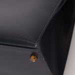 Hermès 1966 Bleu Marine Boxcalf Sellier Kelly 32 GHW - FashioNica