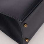 Hermès 1966 Bleu Marine Boxcalf Sellier Kelly 32 GHW - FashioNica