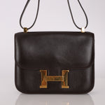 Hermès 1976 Chocolate Constance 23 GHW - FashioNica