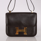 Hermès 1976 Chocolate Constance 23 GHW - FashioNica
