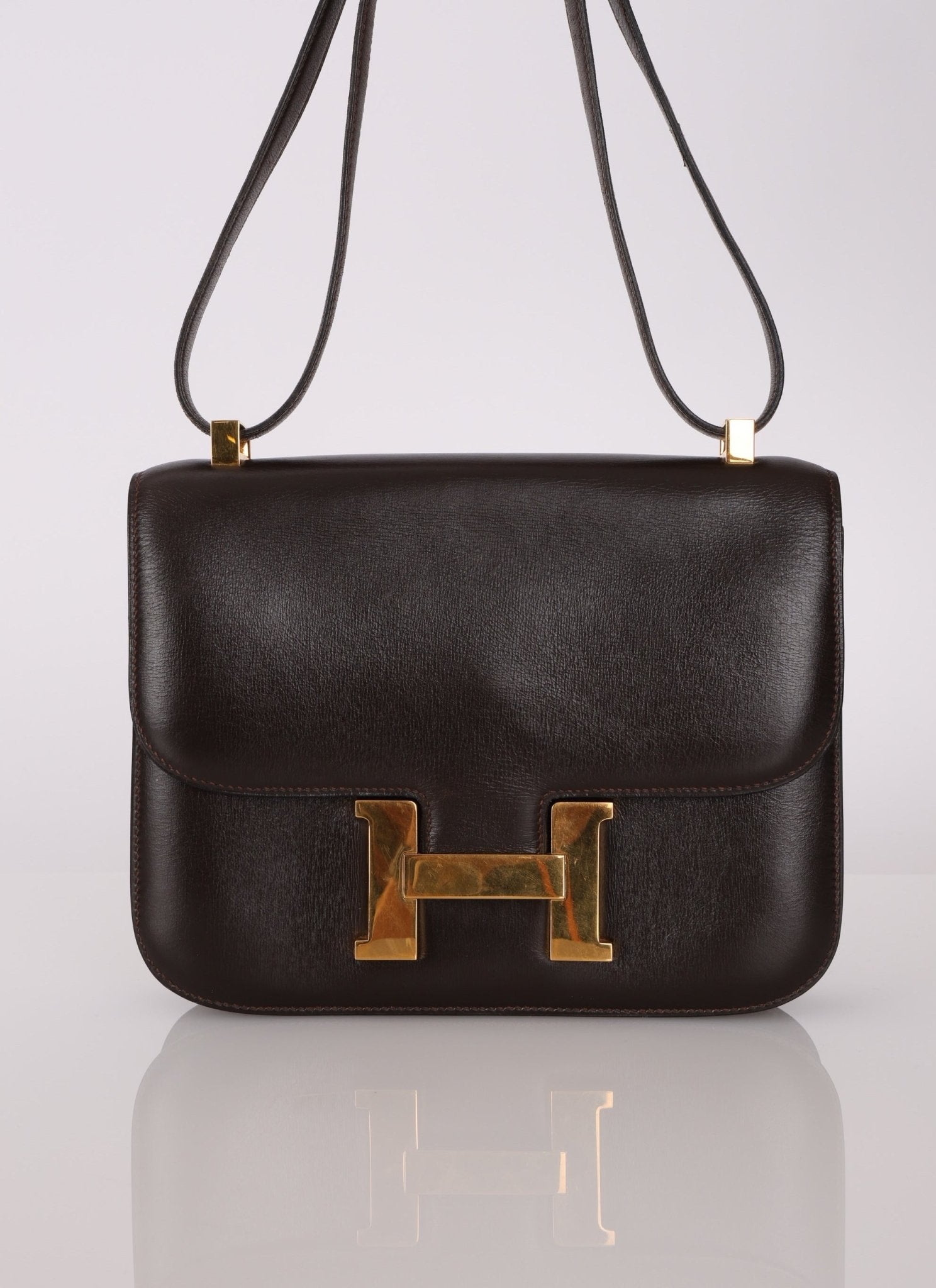 Hermès 1976 Chocolate Constance 23 GHW - FashioNica