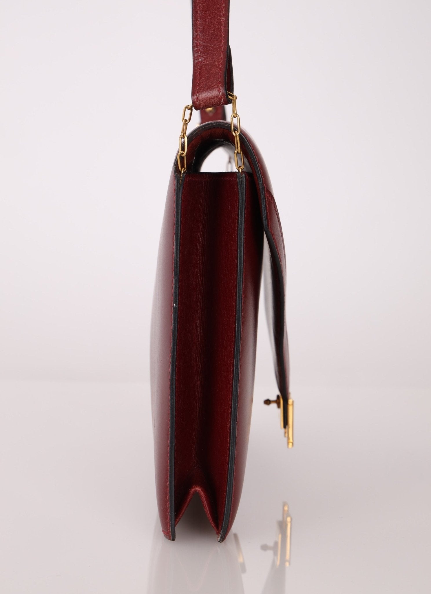 Hermès 1977 Rouge Boxcalf 2 - Way Lydie Bag GHW - FashioNica