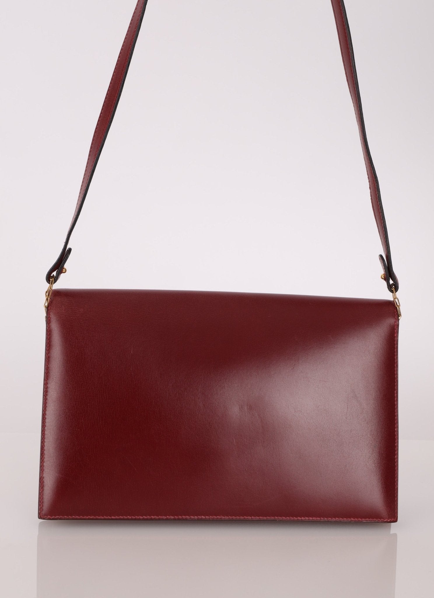 Hermès 1977 Rouge Boxcalf 2 - Way Lydie Bag GHW - FashioNica