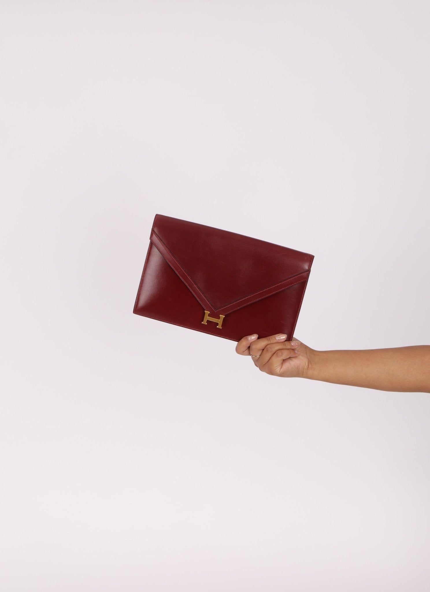 Hermès 1977 Rouge Boxcalf 2 - Way Lydie Bag GHW - FashioNica