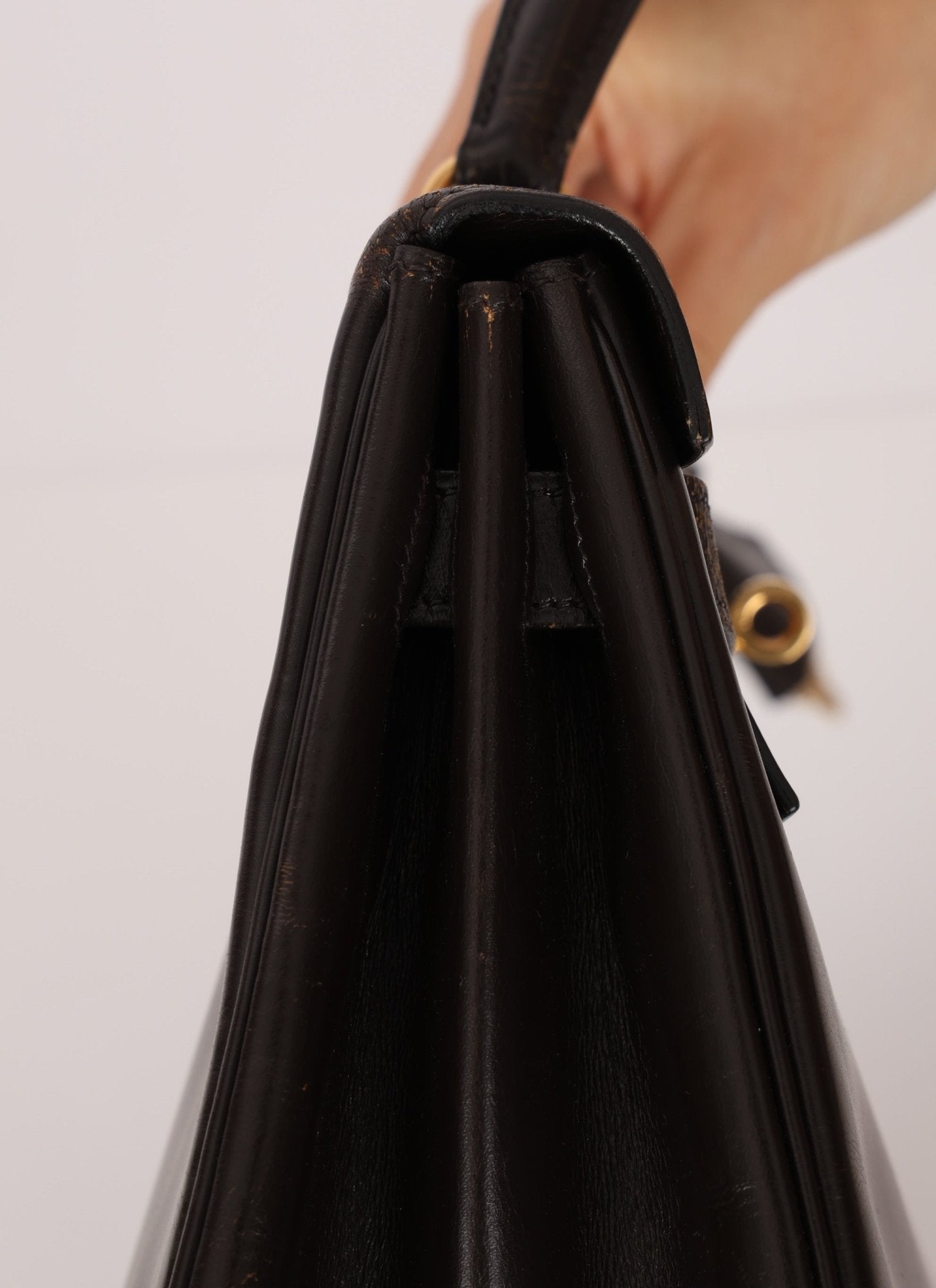 Hermès 1979 Chocolate Box Retourne Kelly 32 with Strap - FashioNica