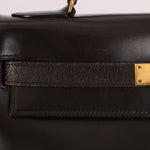 Hermès 1979 Chocolate Box Retourne Kelly 32 with Strap - FashioNica