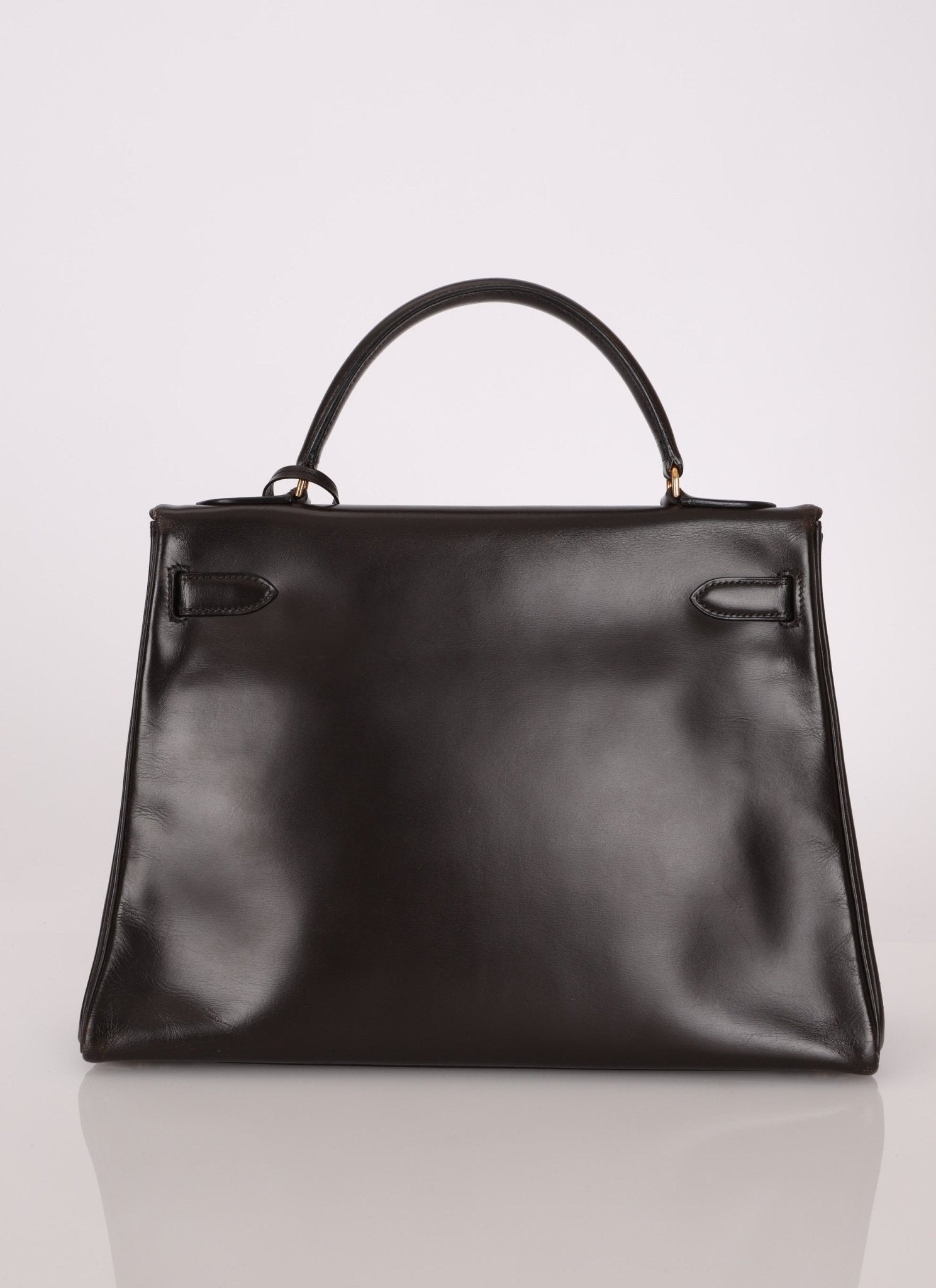 Hermès 1979 Chocolate Box Retourne Kelly 32 with Strap - FashioNica