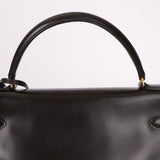 Hermès 1979 Chocolate Box Retourne Kelly 32 with Strap - FashioNica