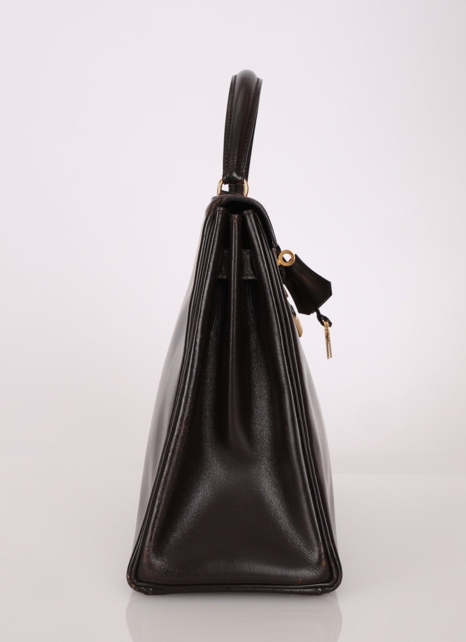 Hermès 1979 Chocolate Box Retourne Kelly 32 with Strap - FashioNica