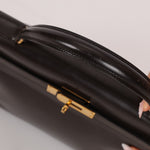 Hermès 1979 Chocolate Box Retourne Kelly 32 with Strap - FashioNica