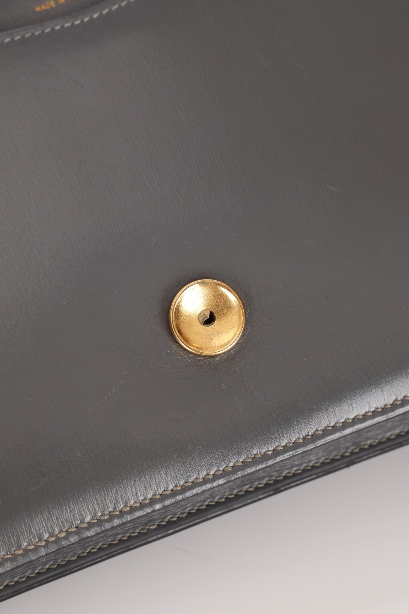Hermès 1982 Graphite Box Lydie GHW - FashioNica