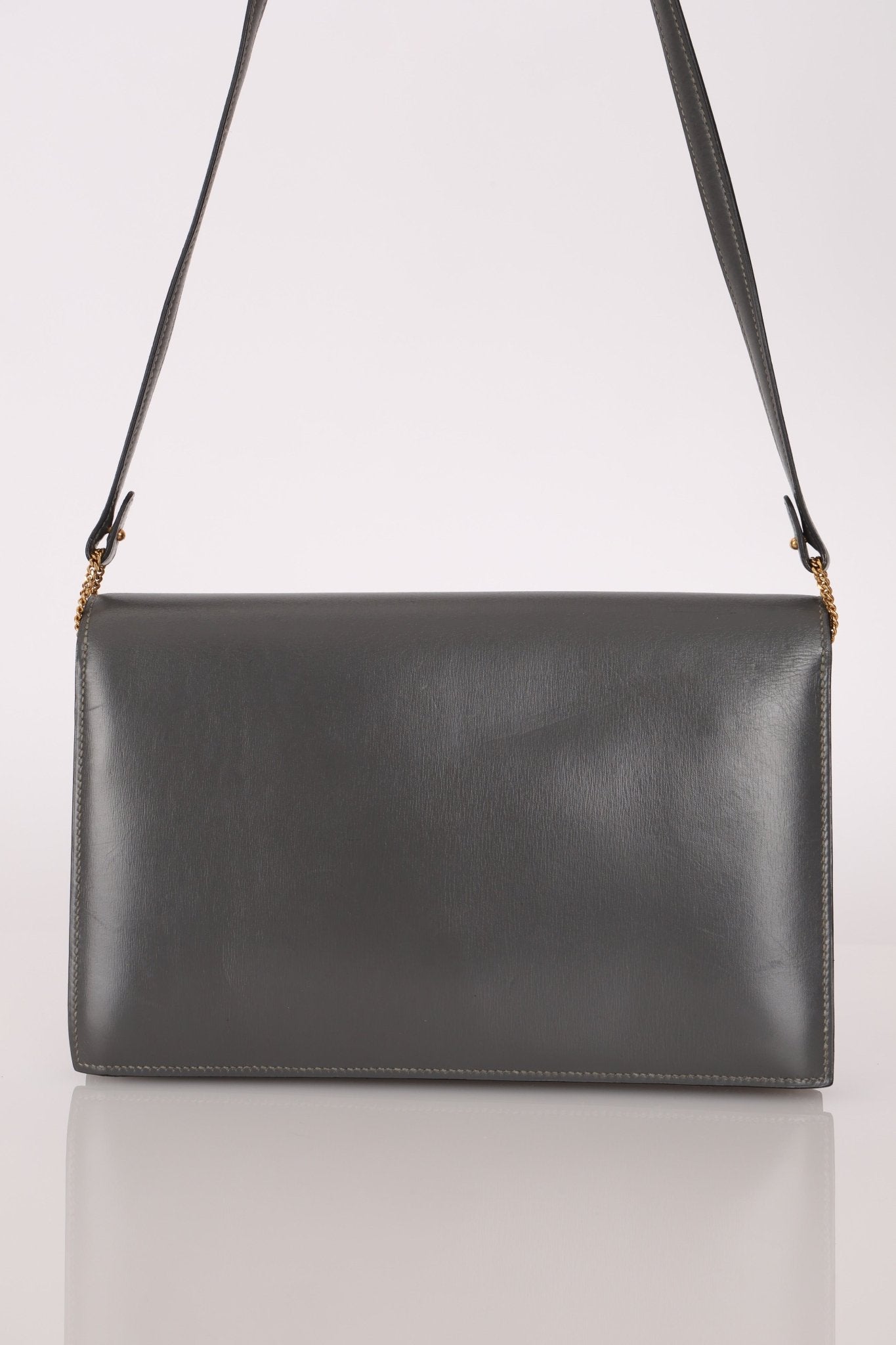 Hermès 1982 Graphite Box Lydie GHW - FashioNica