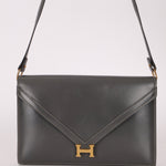 Hermès 1982 Graphite Box Lydie GHW - FashioNica