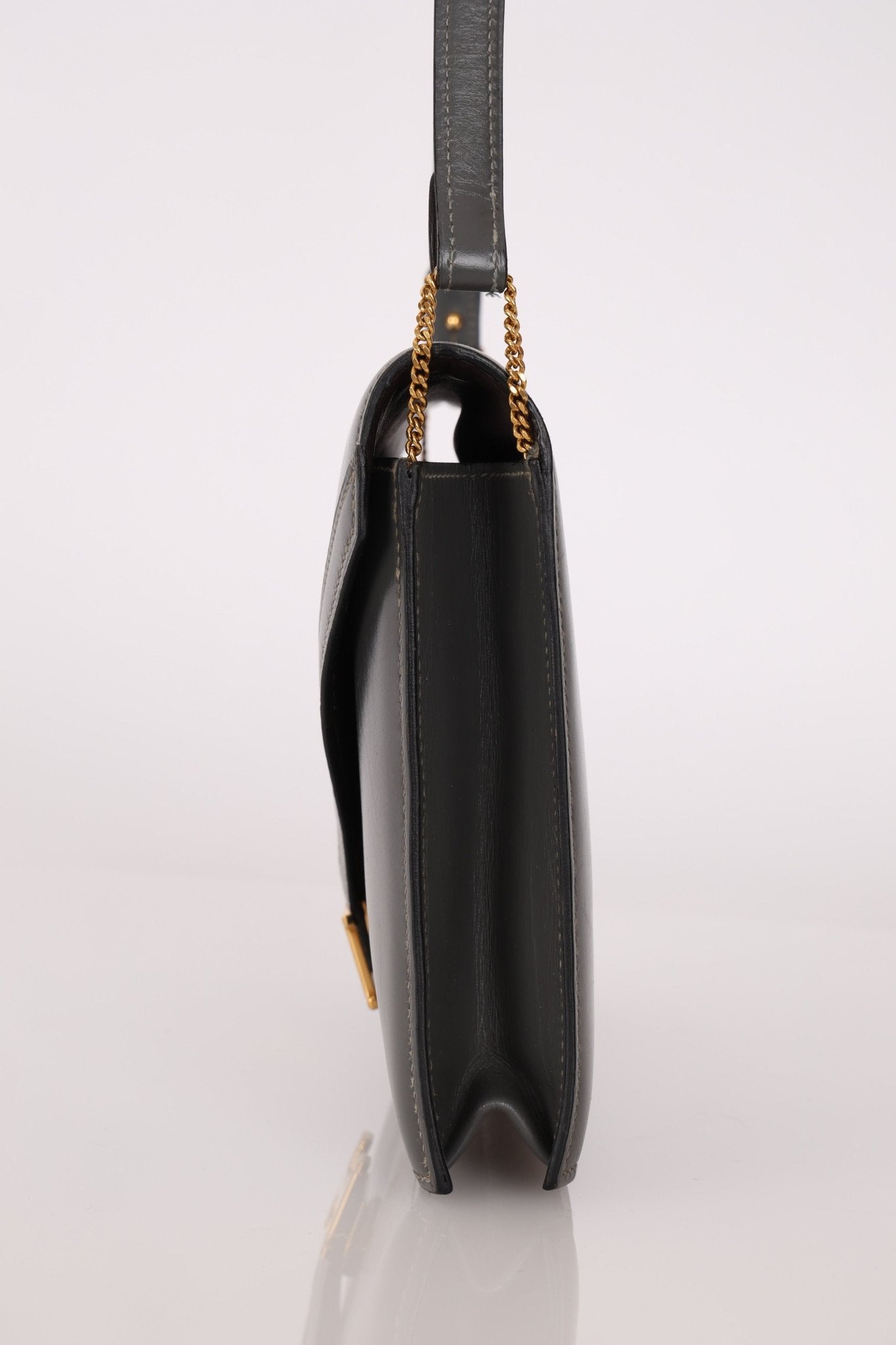 Hermès 1982 Graphite Box Lydie GHW - FashioNica