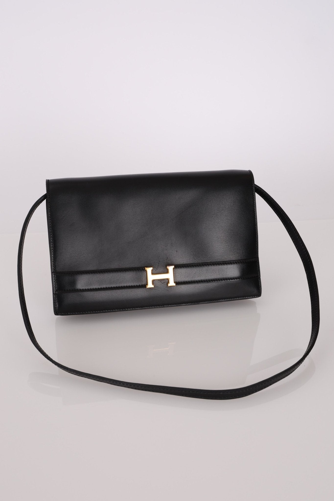 Hermès 1985 Annie Boxcalf Shoulder Bag - FashioNica