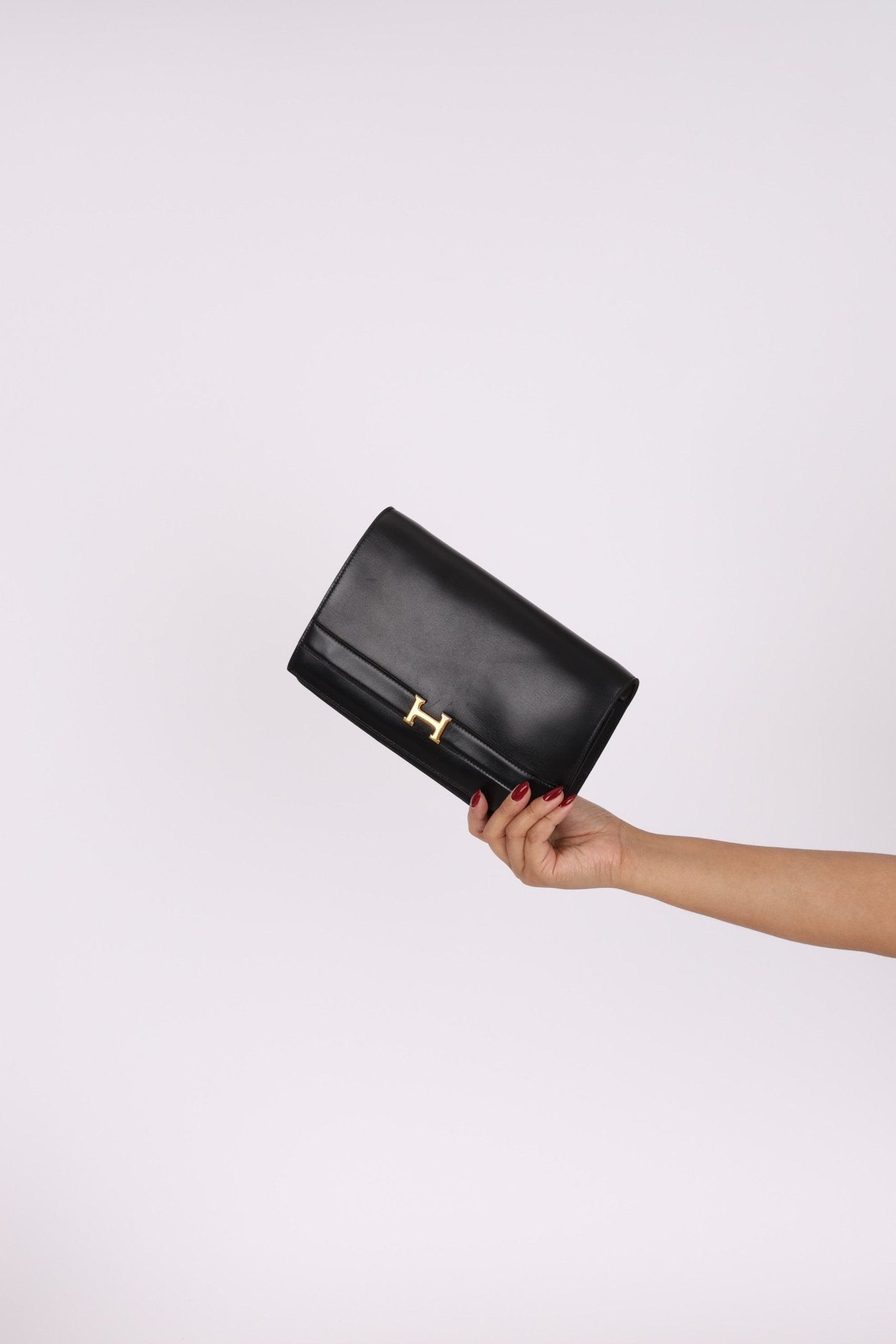 Hermès 1985 Annie Boxcalf Shoulder Bag - FashioNica