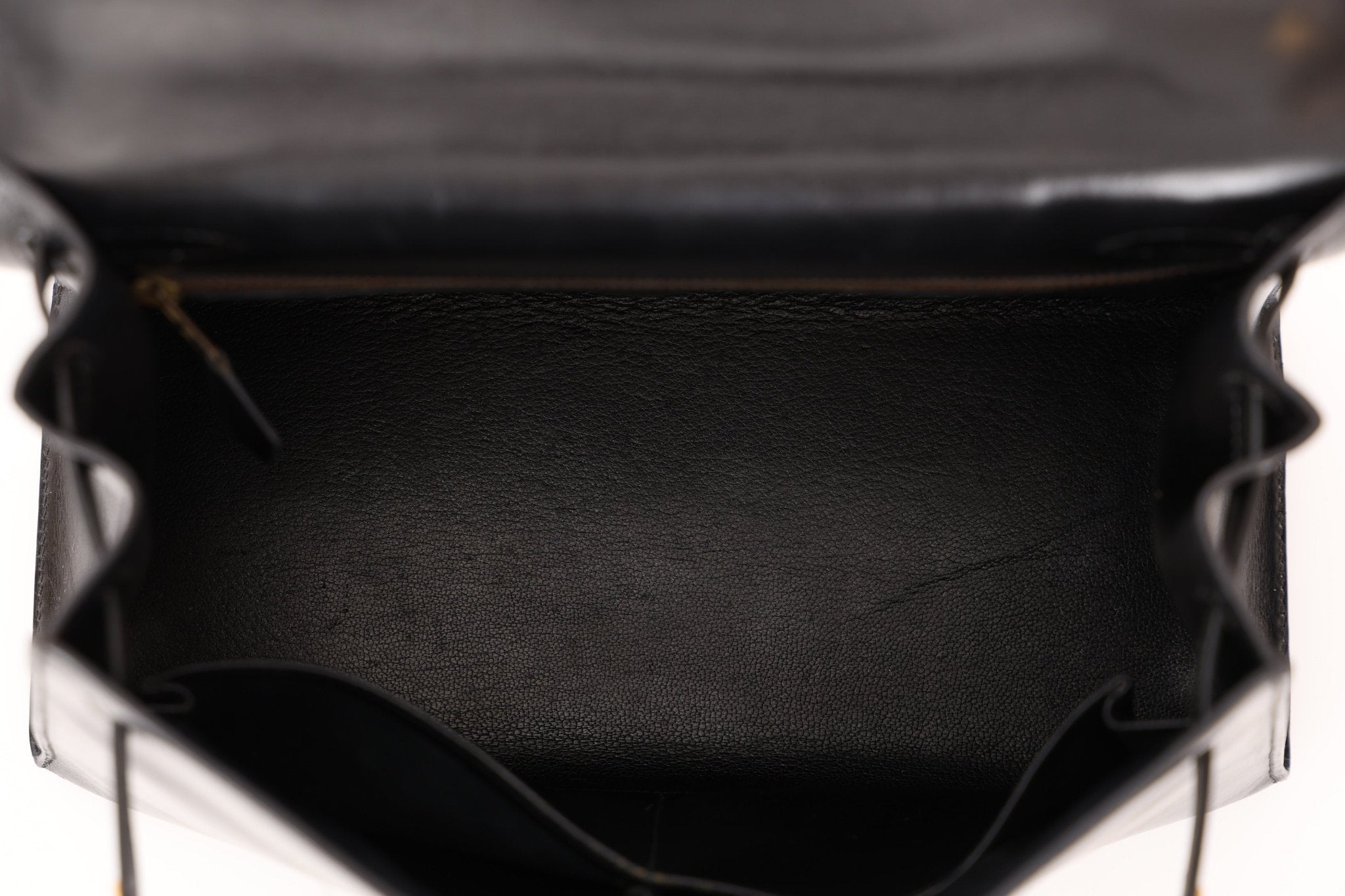 Hermès 1986 Noir Box Kelly 28 Sellier GHW - FashioNica