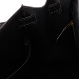 Hermès 1986 Noir Box Kelly 28 Sellier GHW - FashioNica