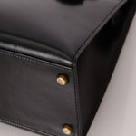 Hermès 1986 Noir Box Kelly 28 Sellier GHW - FashioNica