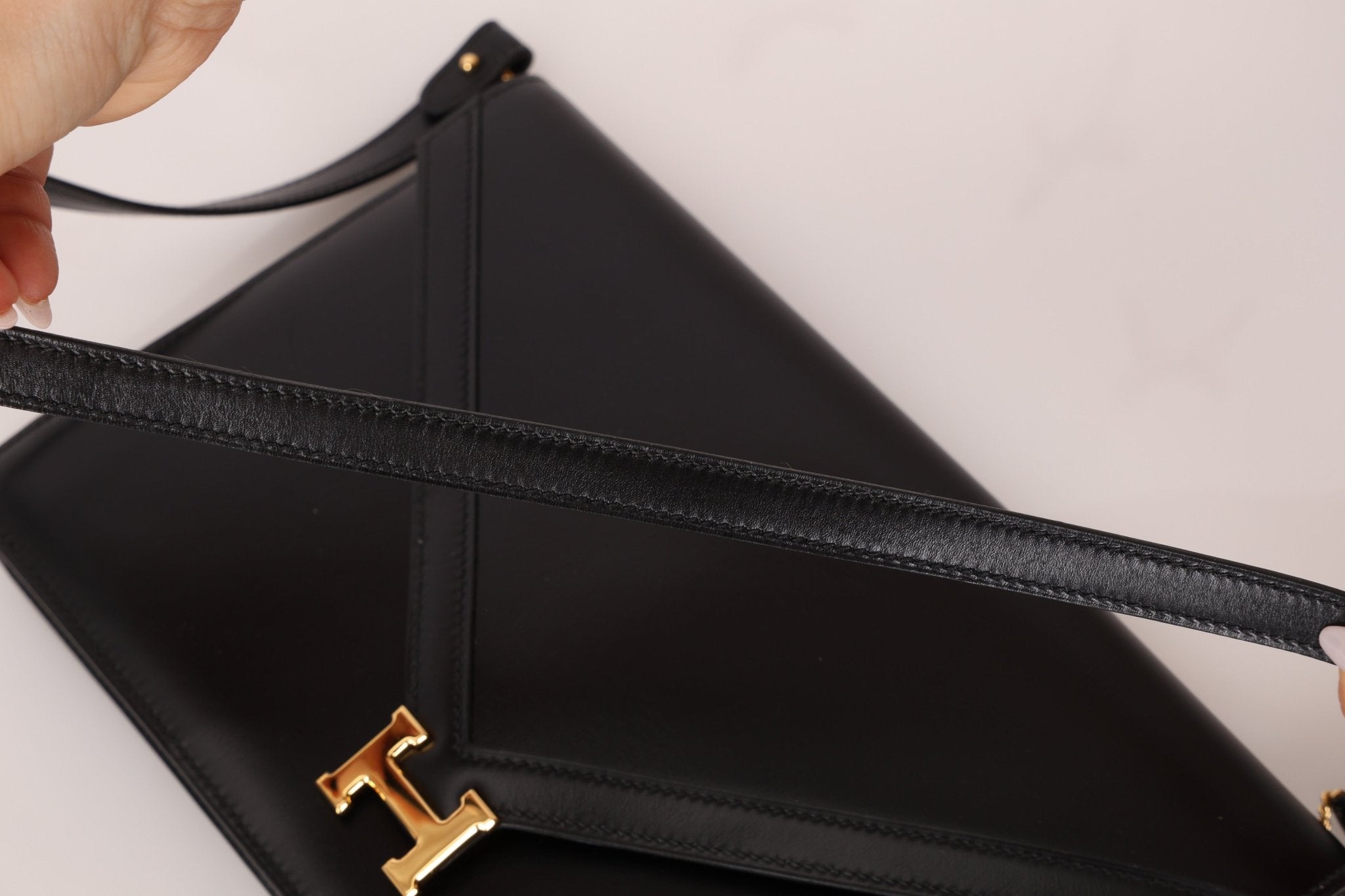 Hermès 1990 Noir Box Lydie GHW - FashioNica