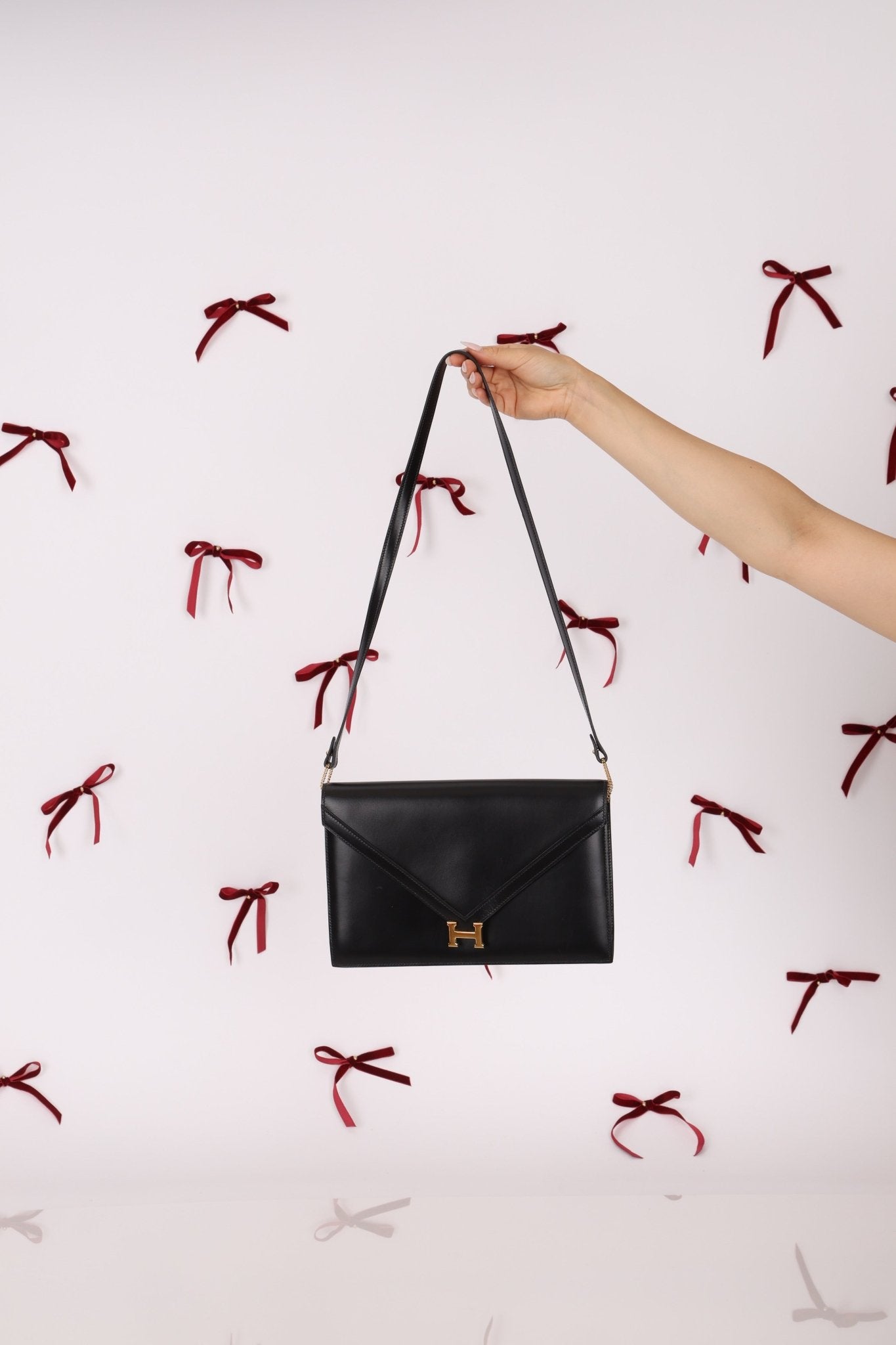 Hermès 1990 Noir Box Lydie GHW - FashioNica