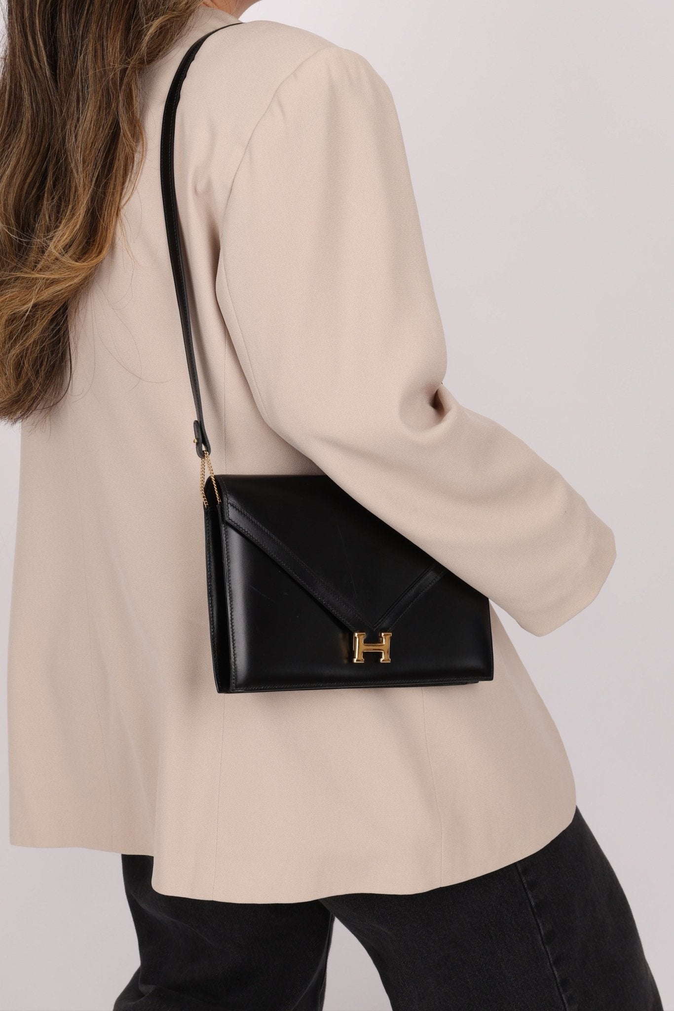 Hermès 1990 Noir Box Lydie GHW - FashioNica