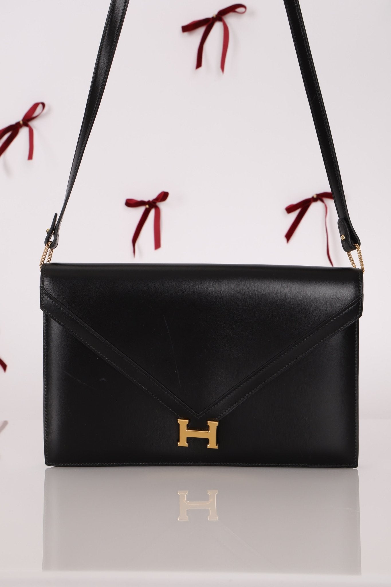 Hermès 1990 Noir Box Lydie GHW - FashioNica