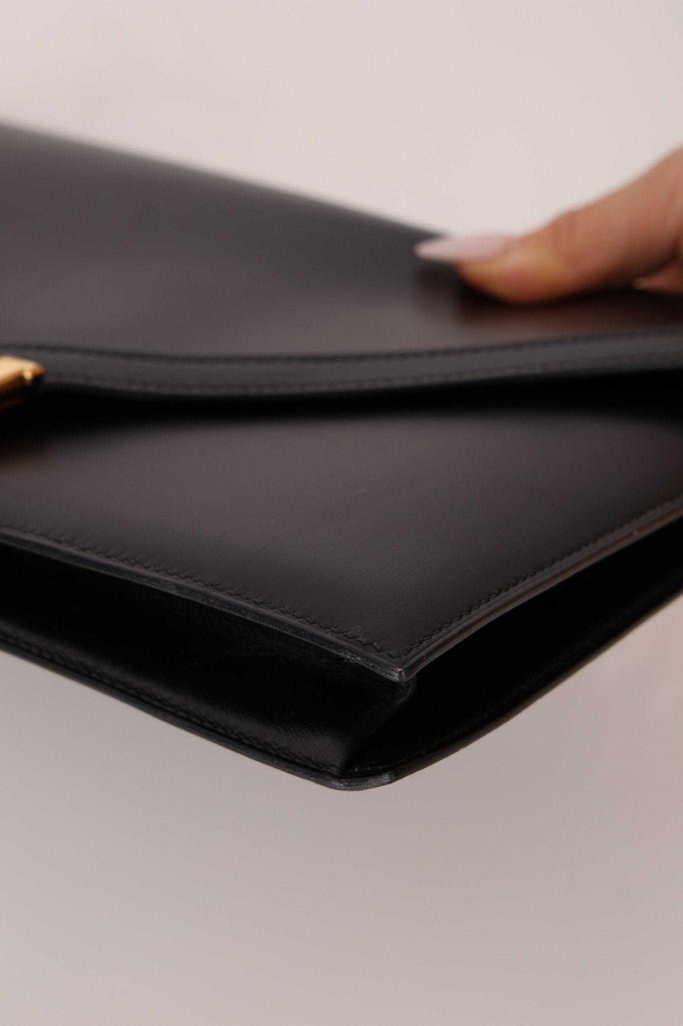 Hermès 1990 Noir Box Lydie GHW - FashioNica