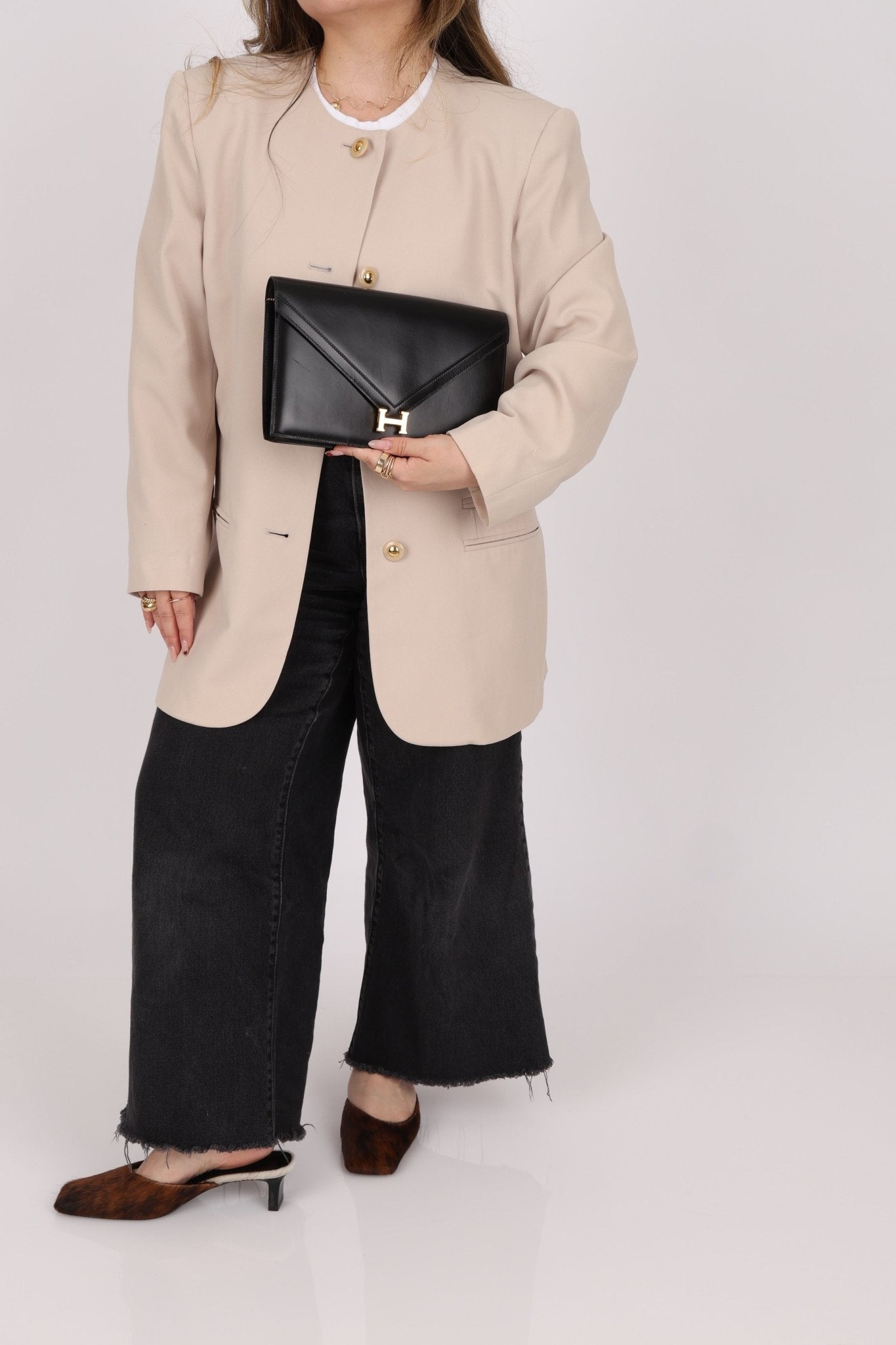 Hermès 1990 Noir Box Lydie GHW - FashioNica