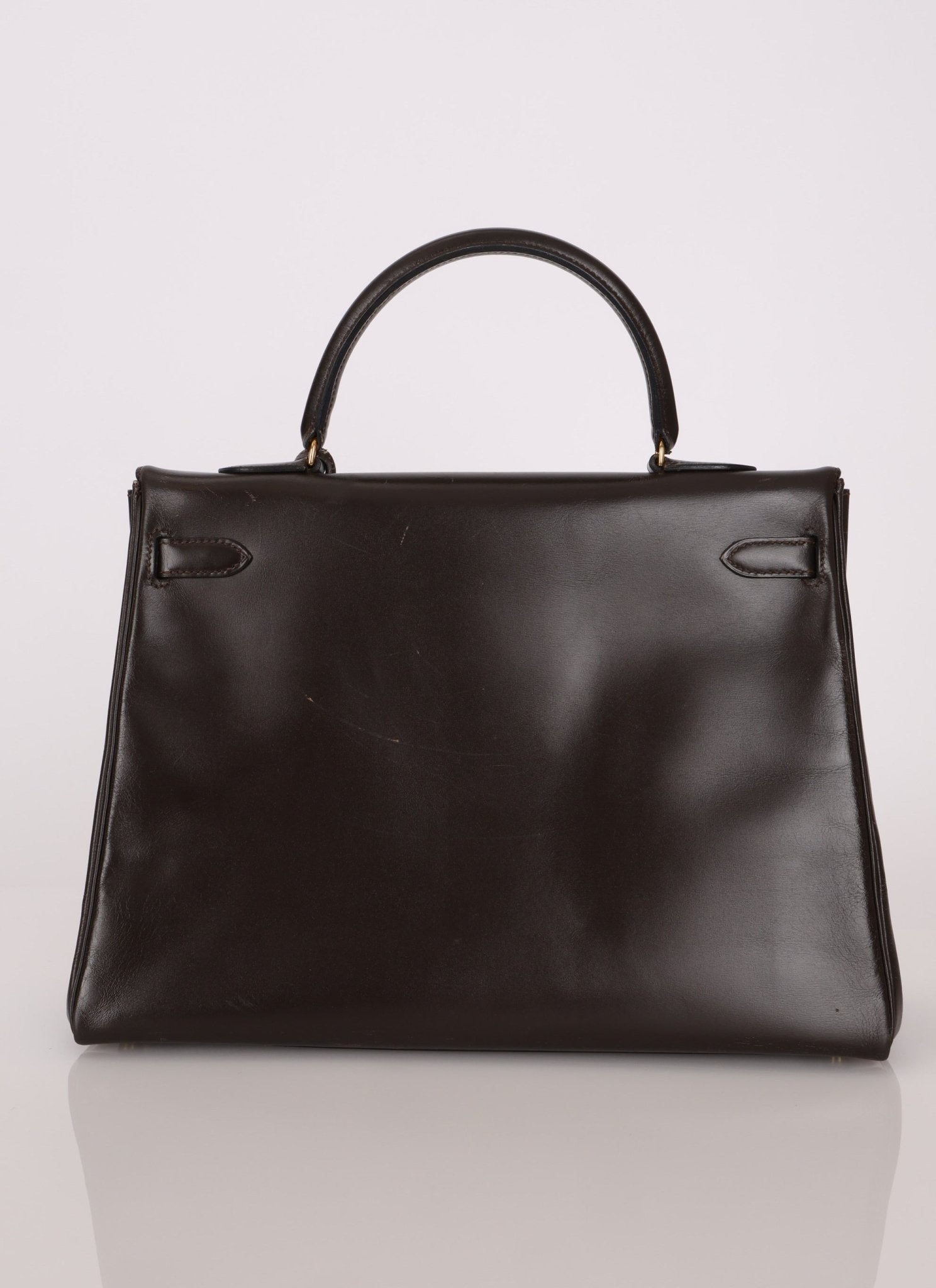 Hermès 1991 Chocolate Box Kelly 35 GHW - FashioNica