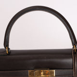 Hermès 1991 Chocolate Box Kelly 35 GHW - FashioNica