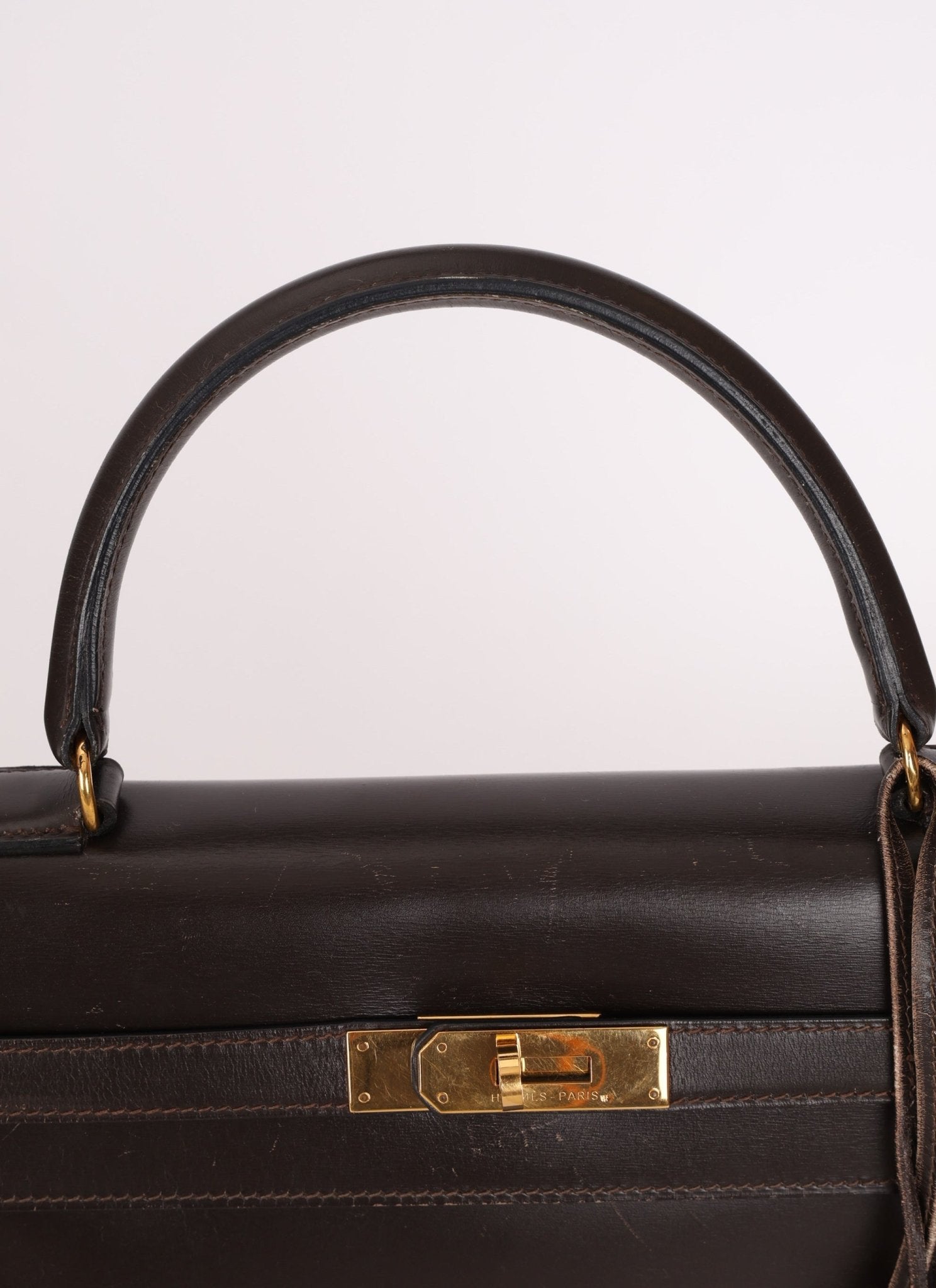 Hermès 1991 Chocolate Box Kelly 35 GHW - FashioNica