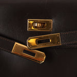 Hermès 1991 Chocolate Box Kelly 35 GHW - FashioNica