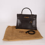 Hermès 1991 Chocolate Box Kelly 35 GHW - FashioNica