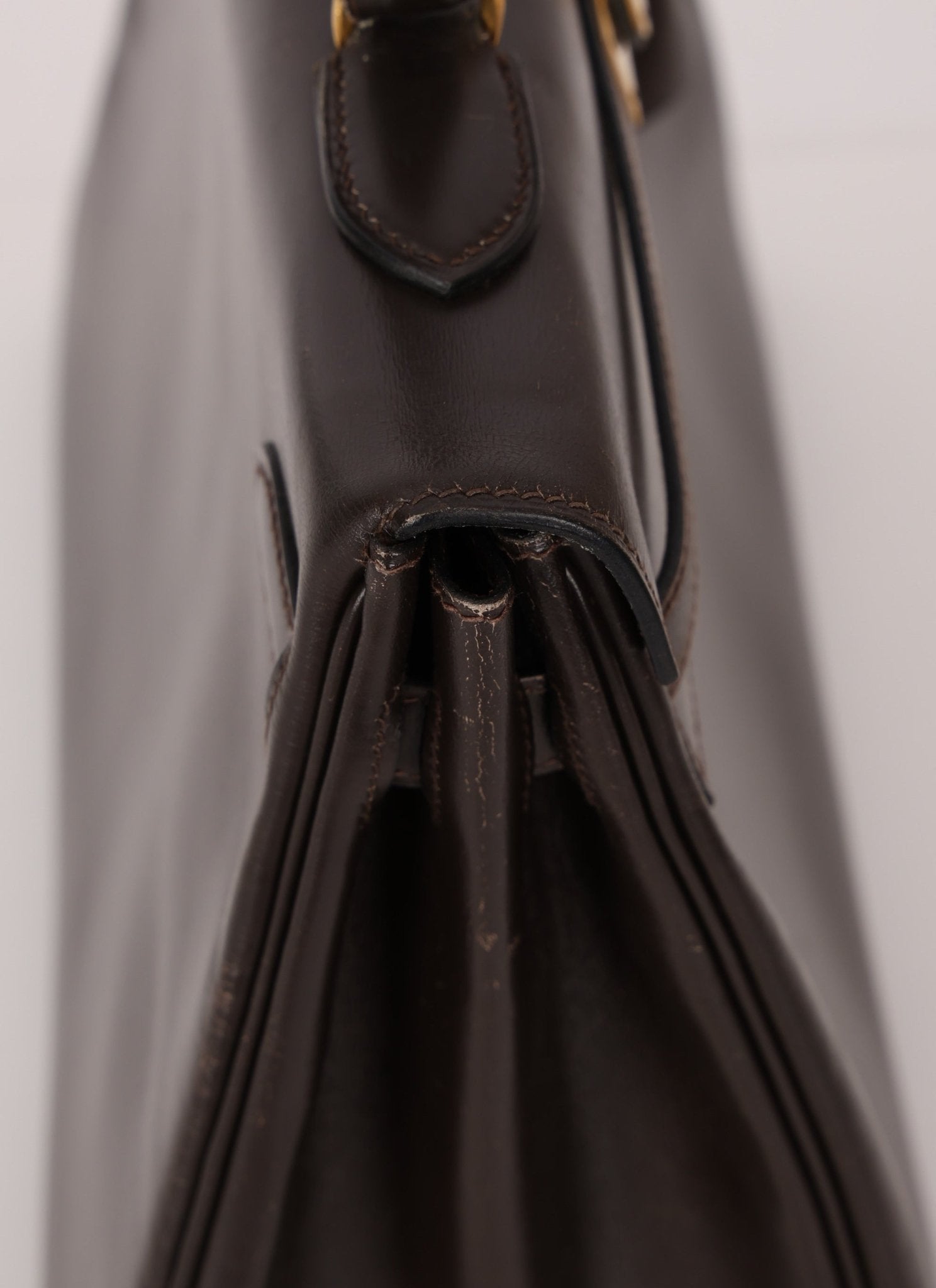 Hermès 1991 Chocolate Box Kelly 35 GHW - FashioNica